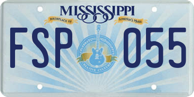 MS license plate FSP055