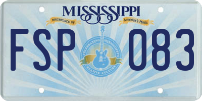 MS license plate FSP083