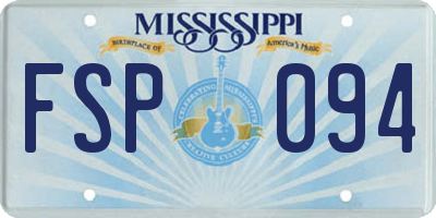 MS license plate FSP094