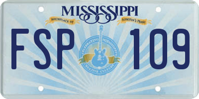MS license plate FSP109