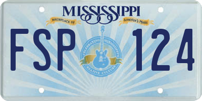 MS license plate FSP124