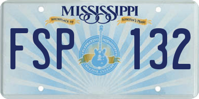 MS license plate FSP132