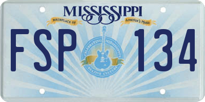MS license plate FSP134