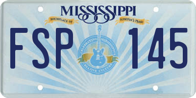 MS license plate FSP145