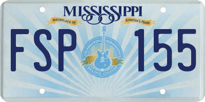 MS license plate FSP155