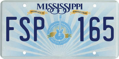 MS license plate FSP165