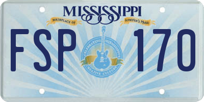 MS license plate FSP170