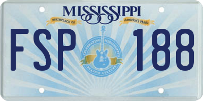 MS license plate FSP188