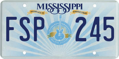 MS license plate FSP245