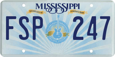 MS license plate FSP247