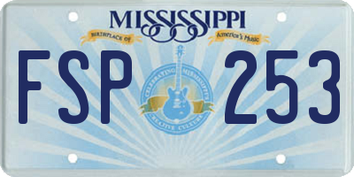 MS license plate FSP253