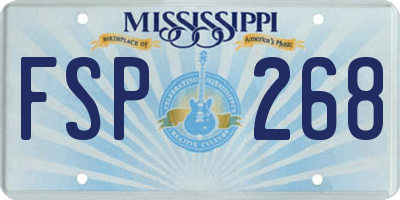 MS license plate FSP268