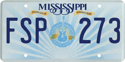 MS license plate FSP273