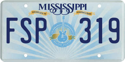 MS license plate FSP319