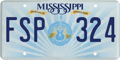 MS license plate FSP324