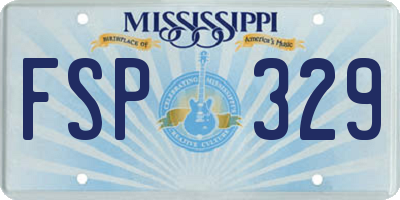 MS license plate FSP329
