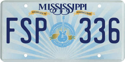 MS license plate FSP336