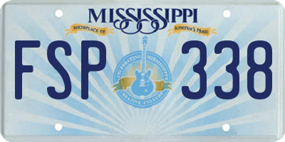 MS license plate FSP338