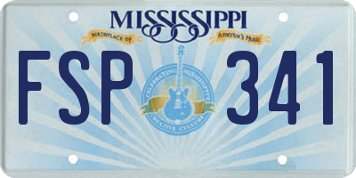 MS license plate FSP341