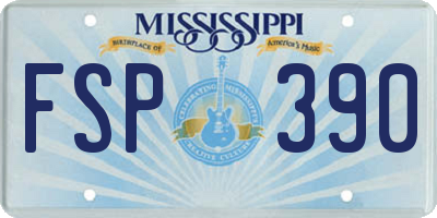 MS license plate FSP390