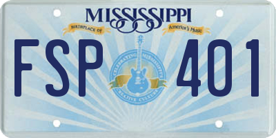 MS license plate FSP401