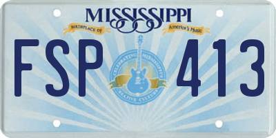 MS license plate FSP413
