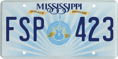 MS license plate FSP423