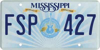 MS license plate FSP427