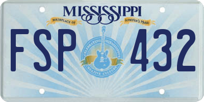 MS license plate FSP432