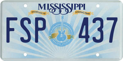 MS license plate FSP437