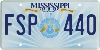 MS license plate FSP440