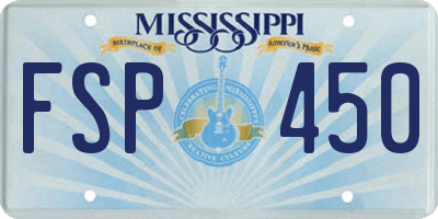 MS license plate FSP450