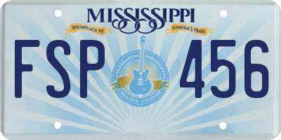 MS license plate FSP456