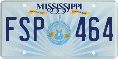 MS license plate FSP464
