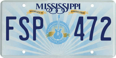 MS license plate FSP472