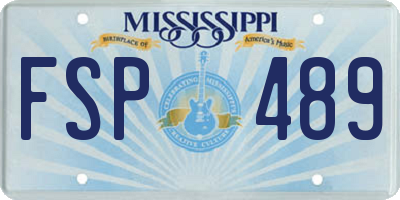 MS license plate FSP489