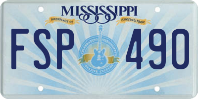 MS license plate FSP490