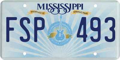 MS license plate FSP493
