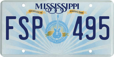 MS license plate FSP495