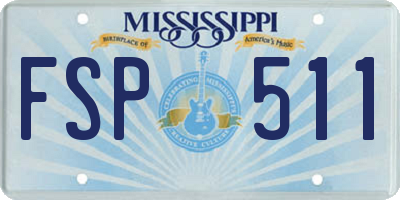 MS license plate FSP511