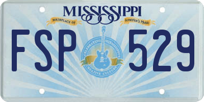 MS license plate FSP529