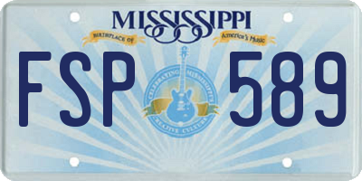 MS license plate FSP589