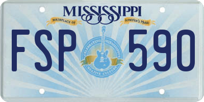 MS license plate FSP590