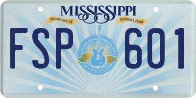 MS license plate FSP601