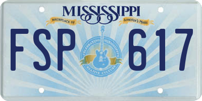 MS license plate FSP617