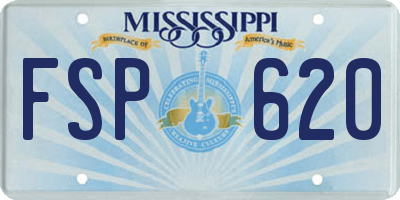 MS license plate FSP620