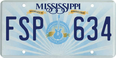 MS license plate FSP634