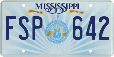 MS license plate FSP642