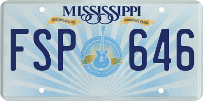 MS license plate FSP646