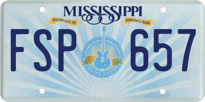 MS license plate FSP657